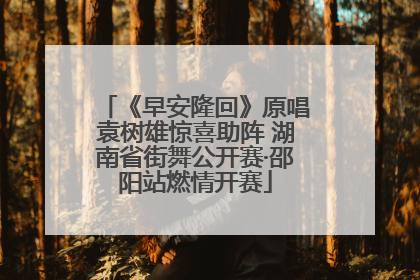 《早安隆回》原唱袁树雄惊喜助阵 湖南省街舞公开赛·邵阳站燃情开赛