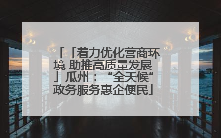 「着力优化营商环境 助推高质量发展」瓜州：“全天候”政务服务惠企便民