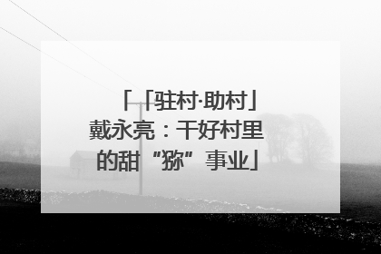 「驻村·助村」戴永亮：干好村里的甜“猕”事业