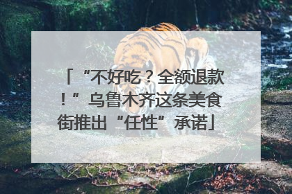 “不好吃？全额退款！”乌鲁木齐这条美食街推出“任性”承诺