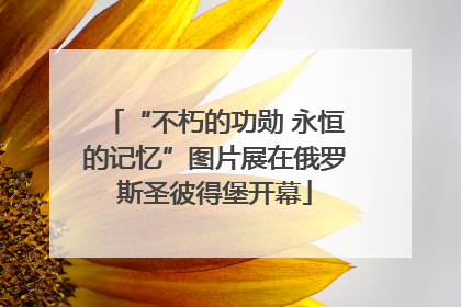 “不朽的功勋 永恒的记忆”图片展在俄罗斯圣彼得堡开幕