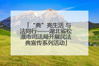 “典”亮生活 与法同行——湖北省松滋市司法局开展民法典宣传系列活动