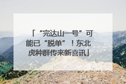 “完达山一号”可能已“脱单”！东北虎种群传来新喜讯