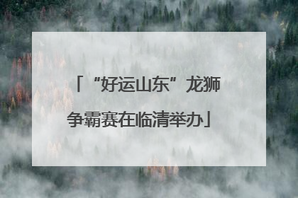 “好运山东”龙狮争霸赛在临清举办