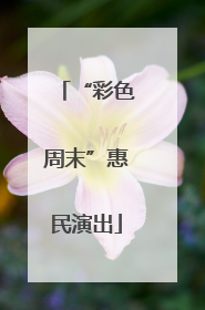 “彩色周末”惠民演出