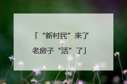 “新村民”来了 老房子“活”了