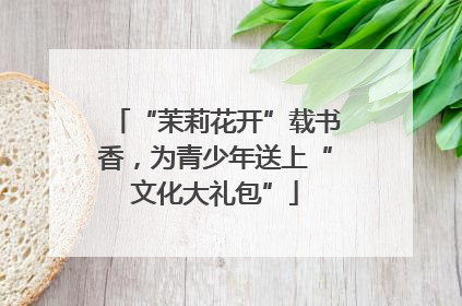“茉莉花开”载书香，为青少年送上“文化大礼包”