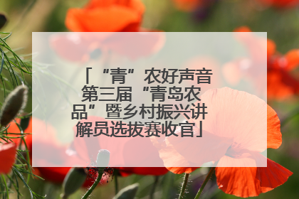 “青”农好声音 第三届“青岛农品”暨乡村振兴讲解员选拔赛收官