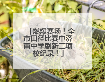 燃爆赛场！全市田径比赛中济南中学刷新三项校纪录！