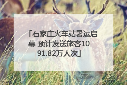 石家庄火车站暑运启幕 预计发送旅客1091.82万人次