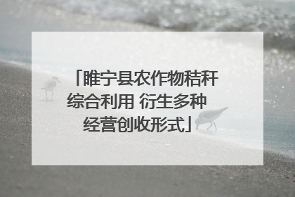 睢宁县农作物秸秆综合利用 衍生多种经营创收形式