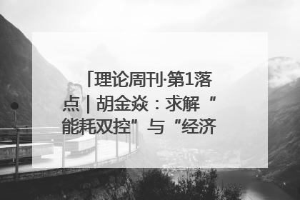 理论周刊·第1落点｜胡金焱：求解“能耗双控”与“经济增长”矛盾