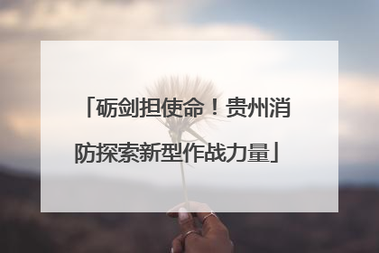 砺剑担使命！贵州消防探索新型作战力量