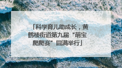 科学育儿助成长，黄鹤楼街道第九届“萌宝爬爬赛”圆满举行