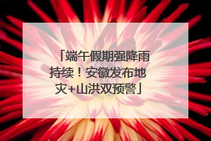 端午假期强降雨持续！安徽发布地灾+山洪双预警