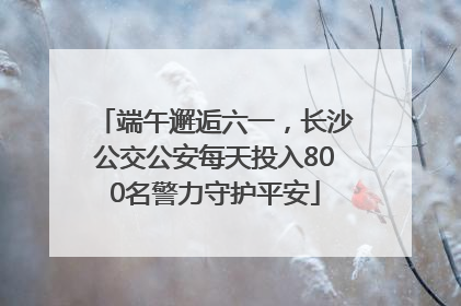 端午邂逅六一，长沙公交公安每天投入800名警力守护平安