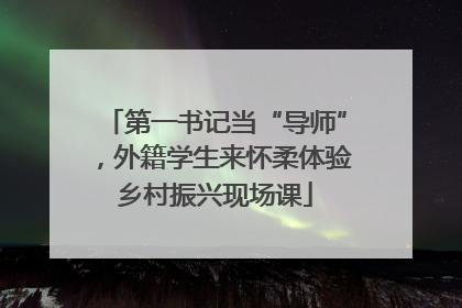 第一书记当“导师”，外籍学生来怀柔体验乡村振兴现场课