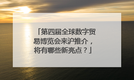 第四届全球数字贸易博览会来沪推介，将有哪些新亮点？