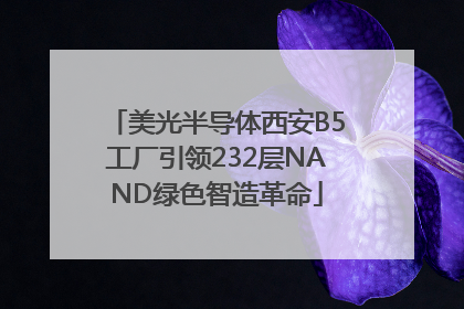 美光半导体西安B5工厂引领232层NAND绿色智造革命