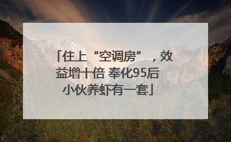 住上“空调房”，效益增十倍 奉化95后小伙养虾有一套