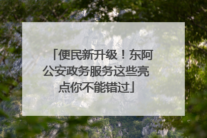 便民新升级！东阿公安政务服务这些亮点你不能错过