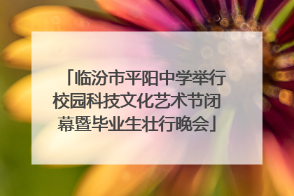 临汾市平阳中学举行校园科技文化艺术节闭幕暨毕业生壮行晚会
