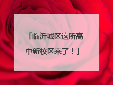 临沂城区这所高中新校区来了！