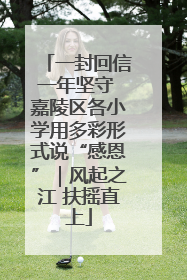一封回信一年坚守 嘉陵区各小学用多彩形式说“感恩”｜风起之江 扶摇直上