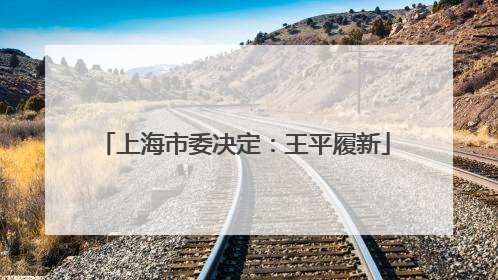 上海市委决定：王平履新