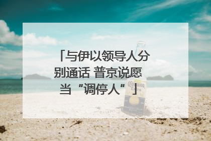 与伊以领导人分别通话 普京说愿当“调停人”
