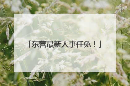 东营最新人事任免！