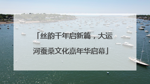 丝韵千年启新篇，大运河蚕桑文化嘉年华启幕
