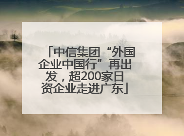 中信集团“外国企业中国行”再出发，超200家日资企业走进广东