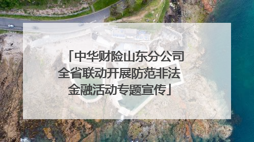 中华财险山东分公司全省联动开展防范非法金融活动专题宣传