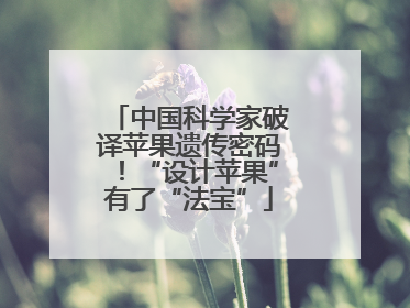 中国科学家破译苹果遗传密码！“设计苹果”有了“法宝”