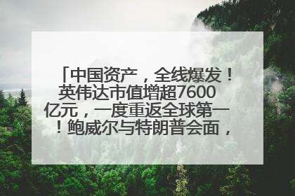 中国资产，全线爆发！英伟达市值增超7600亿元，一度重返全球第一！鲍威尔与特朗普会面，他们聊了什么？