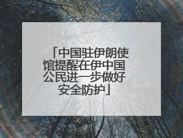 中国驻伊朗使馆提醒在伊中国公民进一步做好安全防护