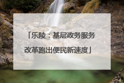 乐陵：基层政务服务改革跑出便民新速度