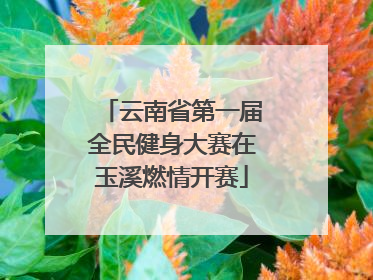云南省第一届全民健身大赛在玉溪燃情开赛