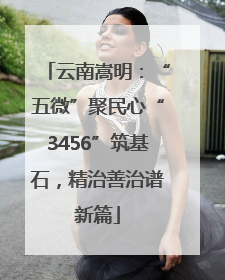 云南嵩明：“五微”聚民心“3456”筑基石，精治善治谱新篇