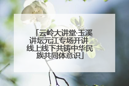 云岭大讲堂·玉溪讲坛元江专场开讲 线上线下共铸中华民族共同体意识
