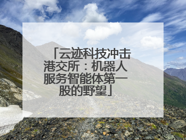 云迹科技冲击港交所：机器人服务智能体第一股的野望