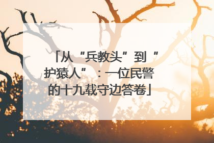 从“兵教头”到“护猿人”：一位民警的十九载守边答卷