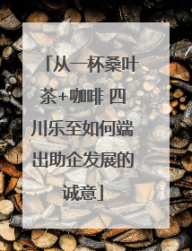 从一杯桑叶茶+咖啡 四川乐至如何端出助企发展的诚意