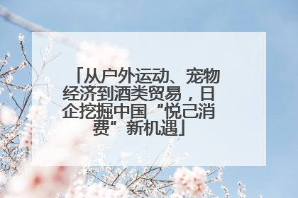 从户外运动、宠物经济到酒类贸易，日企挖掘中国“悦己消费”新机遇