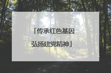 传承红色基因 弘扬建党精神