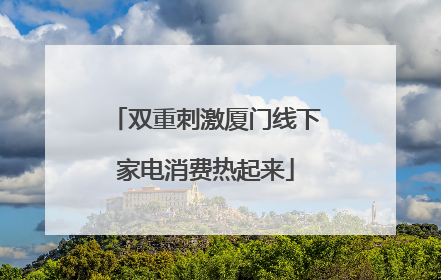 双重刺激厦门线下家电消费热起来