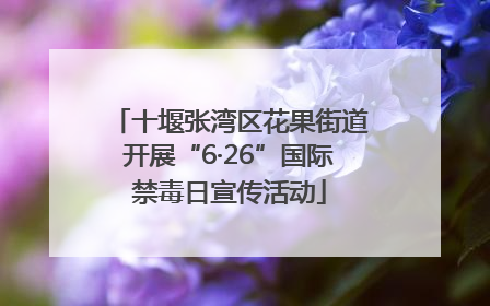 十堰张湾区花果街道开展“6·26”国际禁毒日宣传活动