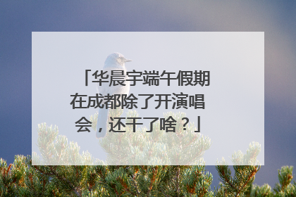 华晨宇端午假期在成都除了开演唱会，还干了啥？