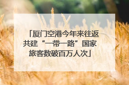 厦门空港今年来往返共建“一带一路”国家旅客数破百万人次